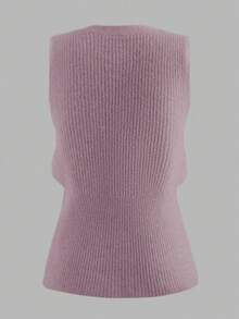 Franclia New Unique French Design Niche Elegant Versatile Elegant Fashion Women Cardigan - Purple - View 2