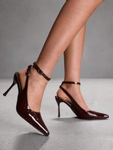 CUCCOO SZL Women Pumps Valentine's Day - Coffee Brown - View 3