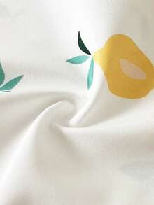 SHEIN Playful Pals Young Girl' Summer Woven Digital Print Dress With Ruffle Hem Spaghetti Strap Off Shoulder Lightweight Mid-Length Dress, Suitable For Daily Wear, Outings, Travel, Vacation, And Gatherings In Summer - Yellow - View 8