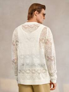 Manfinity CityGents 男士休闲度假风通勤开襟针织纽扣开衫