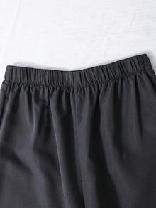 三件套休闲针织吊带背心、吊带和阔腿裤套装，舒适时尚，适合青少年，可用于户外运动、休闲和日常穿着，斜肩设计。 - 灰色 - 查看 4