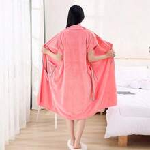 1pc Sleeveless Bath Robe, Super Soft & Absorbent Microfiber Women Bathrobe, Color-Fast & Non-Shedding, Suitable For Home, Hotel, Beauty Spa, All Seasons Back To School - Multicolor - View 12