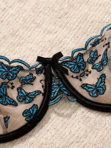 2pcs Women's Underwear Set With Underwire, Sexy Embroidery