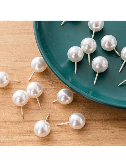 20/50 قطعة دبوس شفاف للفن والرسم للطلاب، دبوس تمديد كبير إبداعي جميل، لوازم مكتبية، دبابيس للوحة الإعلانات، دبابيس للحائط، لوحة الفلين، الخريطة، التقويم، الصور، دبوس خريطة بلون الذهب الوردي، دبوس خريطة برأس مستدير