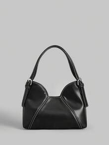 Ontre Women's Fashion Versatile Minimalist Handbag For Commuting - Black - View 6