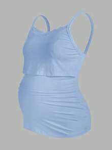 Modmama Tropical Vacation Strap Nursing Camisole, Maternity Tight Fit Camisole - Multicolor - View 5