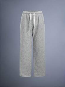 Driftmere 男士宽松休闲运动裤，简约纯色阔腿设计，抽绳腰带，大口袋，适合日常步行、工作、旅行等场合。“由于生产批次不同，可能存在一些色差。” - 灰色 - 查看 3