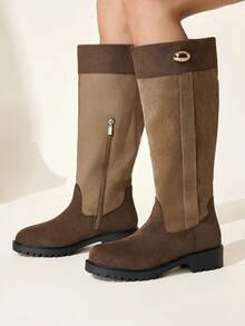 CUCCOO CHICEST Women's Fashionable Over-The-Knee Boots, Versatile For Daily Wear Valentine's Day - Khaki - View 6