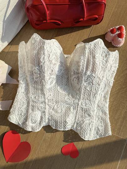 Comfortcana Plus-Size Shapewear, Corset, Elegant And Sexy Jacquard, Perfect For Valentine's Day, Birthday Parties, Dates, And Boning Tops.