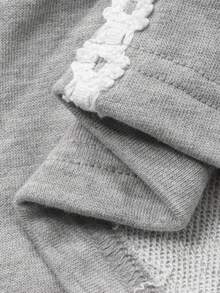 DAZY 青少年女孩抽绳腰带口袋休闲百搭阔腿裤，适合日常穿着 - 灰色 - 查看 7