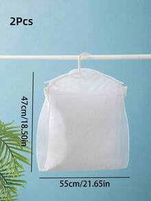 1/ 2/3 /5Pcs Pieces Polyester Pillow Drying Rack Foldable Storage Laundry Mesh Bag Toy Drying Net Space Saving Organizer Closet Essential Home Dorm Organization Supplies For Seasonal Refresh Moving Spring Cleaning - Multicolor - View 3