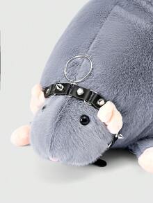 ROMWE Grunge Punk Chipmunk Backpack - Grey - View 6