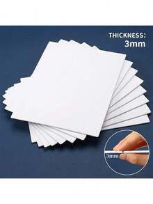 4PCS/Set, Blank Canvas Board, Professional Grade Drawing Board Suitable For Acrylic, Watercolor, Egg Color Pigments - Adult Professional Art Supplies - Suitable For Handmade Crafts Production On Thanksgiving And Valentine's Day - White - View 3