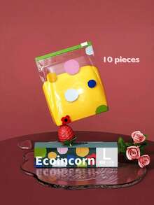 Joivida 1套共50个：20个小号、20个中号和10个大号包装袋。加厚阀门袋，专为厨房和冰箱储存设计，带拉链，容量大。 - 彩色 - 查看 16