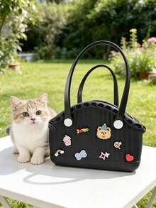 PETSIN 1 Piece Multi-Functional Pet Waterproof DIY Handbag Soft And Easy To Clean Large Capacity DIY Bag Portable Handbag Pet Supplies