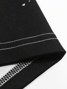 ROMWE MEN Street Life Men's Fashion Printed Button Half-Placket Polo Shirt - Multicolor - View 3