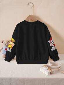 SHEIN | PAW Patrol Young Boy Casual Letter & Dog Print Crew Neck Sweatshirt, Autumn - White - View 2