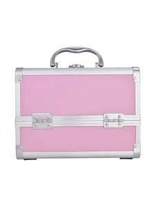 1 Makeup Storage Box, Portable Makeup Bag With Mirror, Professional Makeup Tools, Large Capacity Waterproof Multifunctional Travel Makeup Bag, Makeup Organizing Box - Multicolor - View 5