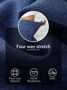 Flexra Women's Casual Washed Slim Fit Flare Cargo Jeans - Blue - View 8