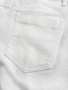 GlowEve Women's Embroidered Pocket Loose Casual Versatile Denim Shorts - White - View 7