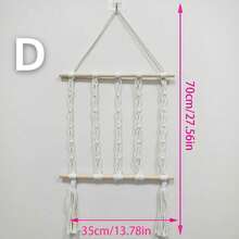 1 Set de Kit de Material DIY para Pared de Fotos Tejida, Tapiz Creativo Hecho a Mano con Cuerda de Algodón y Cáñamo para Exhibición y Decoración de Pared Colgante - Beis - Ver 7