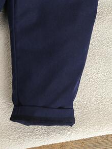 2pcs Baby Boy Formal Elegant Gentleman Suit, Solid Color Slim Fit Faux Pocket Single-Breasted Vest + Elastic Waist Casual Pants, No Shirt, No Bowknot, Fashion Outfit Suitable For Dinner, Reception, Performance, Party, Runway, Christening, Birthday, Wedding, Back To School, Spring/Summer/Autumn - Multicolor - View 9