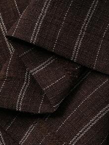 DAZY Bộ đồ nữ gồm áo vest kẻ sọc thắt nơ phía trước và quần ống rộng, kiểu dáng thường ngày, gồm 2 món. - Cà phê nâu - Xem 3