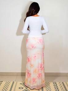 Hindelle 夏季女式花卉印花网眼中低腰迷你裙 - 彩色 - 查看 7