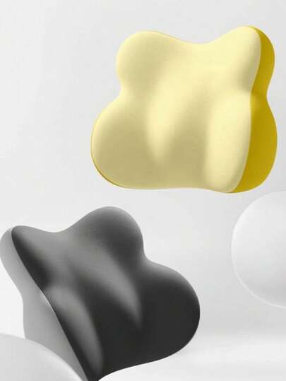 2个装柔软腰部支撑枕，适用于驾驶座椅，泡沫材质，提供下背部支撑，可用作座椅垫、坐垫、靠垫、枕头、坐垫、办公椅或游戏椅的靠垫。