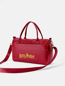 HARRY POTTER X SHEIN 1 chiếc túi xách tay, thích hợp cho sinh viên đại học, đi làm, mua sắm, hoạt động ngoài trời. - Màu Hồng Tươi - Xem 5