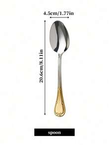 Cirelle 1Pc Stainless Steel Gradient Gold Silverware Luxury Modern Flatware Thick Handle Tableware Stainless Steel Cutlery For Home Restaurant Hotel Party - Multicolor - View 11