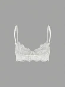 ROMWE 3pcs Set Casual Everyday Lace Trim Underwire Bra - Multicolor - View 6