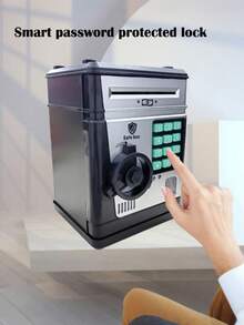 全新：指纹密码存钱罐，大容量硬币罐，教育理财，防盗硬币储蓄盒，ATM设计硬币罐 - 惊喜礼物，生日礼物，圣诞礼物，完美礼物 - 彩色 - 查看 5