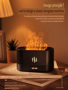 7 Colors Flame Air Aroma Diffuser Humidifier Without Essential Oil Aromatherapy Machine USB Powered Desktop Fire Mist Humidifier For Bedroom Living Room Decorative Aroma Ambient Light For Friend Birthday Holiday Gift - Color - View 3