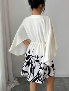 Selianne Đầm nữ cổ chữ V thắt eo, kiểu dáng thường ngày đơn giản, thích hợp cho kỳ nghỉ, đi chơi, mặc hàng ngày, mùa xuân/hè. - Nhiều màu - Xem 2