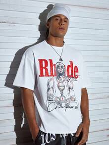 Modcrash 男士新款时尚复古印花T恤 春夏款 - 白色 - 查看 5