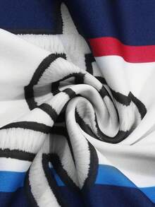 ROMWE MEN Prep Spring/Summer Casual Graphic Men'S Letter Print Short Sleeve Casual Commuter Polo Shirt - Multicolor - View 3