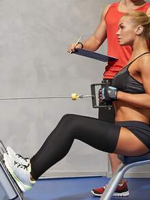 1双女士大腿高筒露趾压缩护套，20-30mmHg渐进式压力，健身支撑，适用于膝关节锻炼恢复，节日生日礼物之选，运动必备单品 - 黑色 - 查看 8