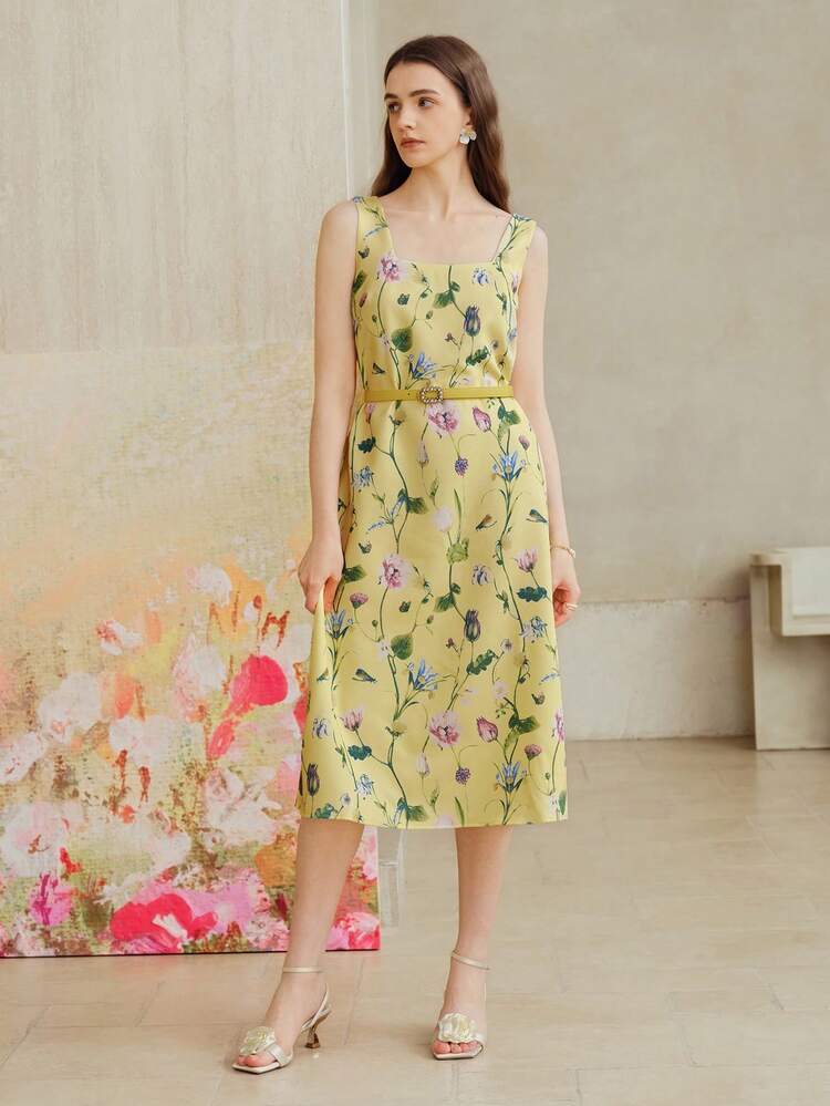 FLORAL PRINT TANK DRESS