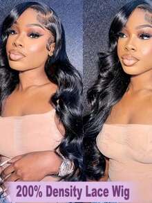 200% Density Glueless Wear And Go 5x5 Glueless Closure Wig Pre Cut Body Wave 13x4 Lace Front Wigs Pre-Plucked With Baby Hair Natural Hairline HD Lace Frontal Wig - Natural & Black - View 8