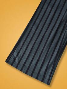 Notgurli Women Striped Long Sleeve Top And Pants Pajama Set - Dark Grey - View 5