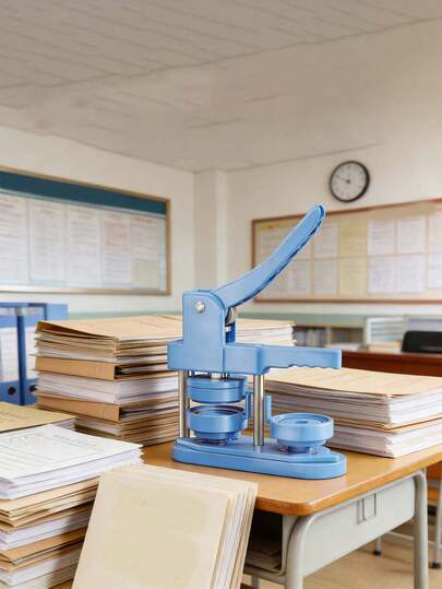 Máquina para hacer botones de 58 mm - (3ra generación) Máquina prensadora de insignias de botón DIY de 58 mm (2.25 pulg.) sin instalación, con prensa de insignias y cortador de círculos, incluye 100 piezas de repuesto para botones y plantillas