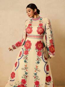 Travachic Plus Size Romantic Elegant Knit Dress - Multicolor - View 1