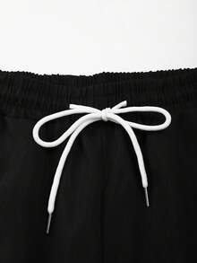 Manfinity Swimmode 男士印花短袖衬衫搭配抽绳短裤沙滩套装，夏季 - 彩色 - 查看 6