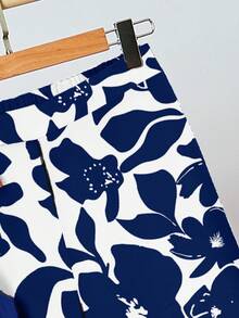 SHEIN Clasi Bộ 2 món trang phục họa tiết hoa thường ngày dành cho nữ, thích hợp cho mùa hè - Nhiều màu - Xem 3