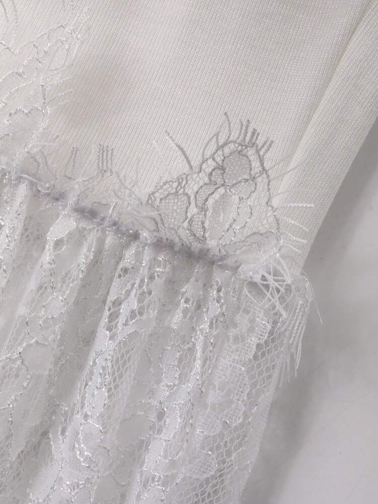Teen Girl White Lace Trim Camisole, Layering Cami Top Summer