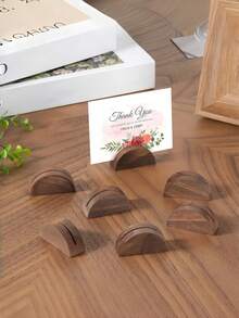 12 chiếc giá đỡ số bàn bằng gỗ hình bán nguyệt, giá đựng thẻ tên khách mời đám cưới, giá đựng ảnh thực đơn văn phòng, dùng trang trí tiệc sinh nhật, nhà hàng, cửa hàng bán lẻ, sự kiện, phong cách mộc mạc tự nhiên. - Nhiều màu - Xem 3