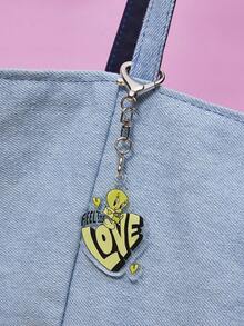 LOONEY TUNES X SHEIN Fashionable Cute Cartoon & Letter Pattern Keychain