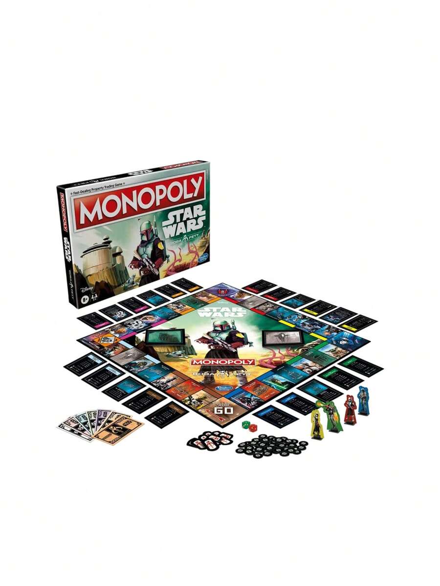 Hasbro Monopoly Star Wars Boba Fett Edition Board Game 2-6 Players 8+ F5394FA01 - Multicolor - View 1