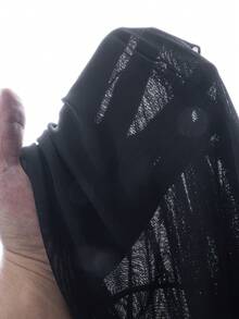 Swim Vcay Bộ đồ mùa hè mới gợi cảm dành cho nữ, gồm áo khoác ngoài và quần, chất liệu lưới xuyên thấu, xếp ly. - màu đen - Xem 6